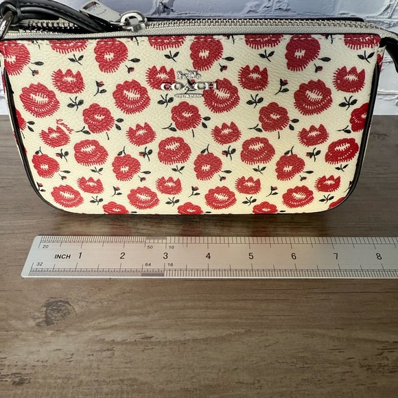 Coach Nolita 19  Red Floral zipping with free unbranded chain extenter CBM74 NWT main image 1
